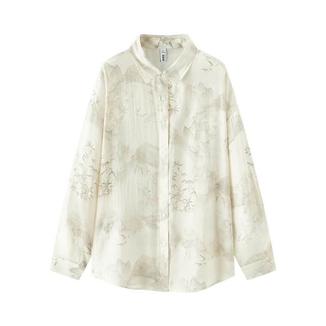 Semir ink and wash oversize long-sleeved shirt for women