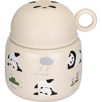 Modern housewife mototo panda stew beaker small capacity breakfast insulated porridge cup portable stainless steel stew kettle