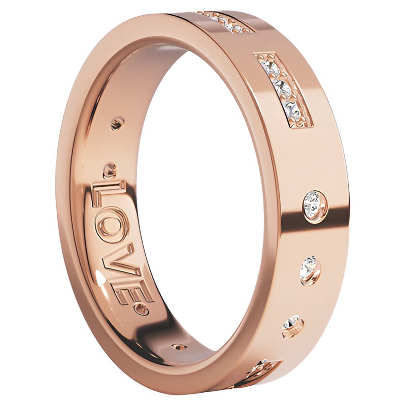 APM Moss Password Ring Couple Personality Pair Ring Silver