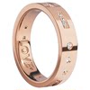 APM Moss Password Ring Couple Personality Pair Ring Silver