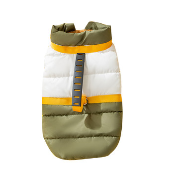 Pet clothes thickened white warm small dog teddy bichon pomeranian pet clothes autumn and winter schnauzer can be pulled