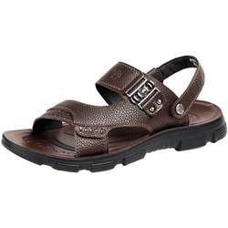 ເກີບຜູ້ຊາຍ Camel ຫນັງແທ້ຂອງຜູ້ຊາຍ sandals ຜູ້ຊາຍ summer outing ລຸ່ມອ່ອນນອກນອກໃສ່ສອງເກີບ slippers ບາດເຈັບແລະ sandals sandals sandals ເກີບຫາດຊາຍ