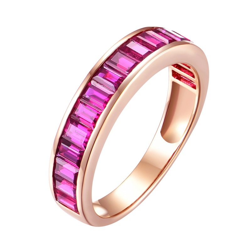 Personal Jewelry 18K Gold Colorful Ruby Ring