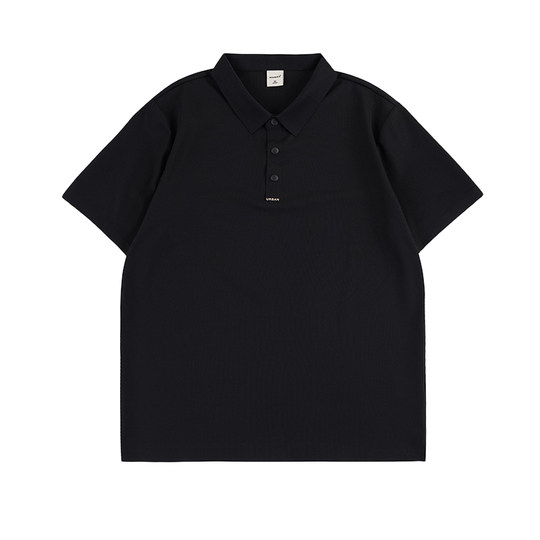 Black and powerful large size men's ice silk cool POLO shirt