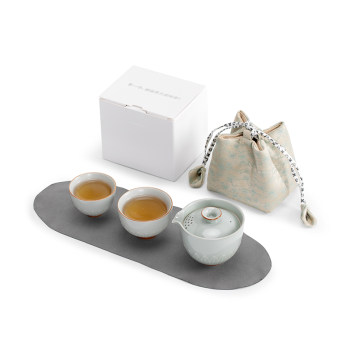 Mr. nanshan outdoor travel tea set one pot and two cups
