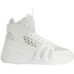 Giuseppe ZanottiGZ ຂອງແມ່ຍິງ rhinestone Talon high-top sneakers ເກີບສີຂາວ