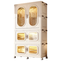 Childrens wardrobe bedroom home installation-free folding wardrobe formaldehyde-free baby plastic simple wardrobe for rental