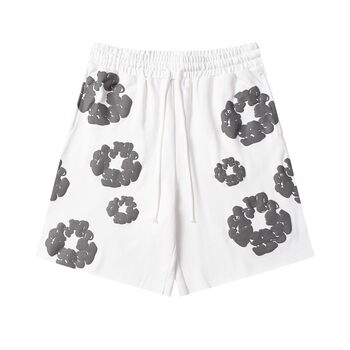 Fog high street denim tears kapok american classic foam printed sports shorts casual sports pants