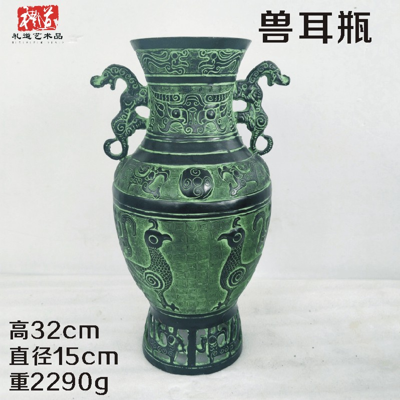 極上品 貴重 精工銅製 神獣柄 儲物罐 酒尊 酒器 置物 稀少 館蔵珍品 清・銅製細作・金鍍・獣尊・酒尊・酒器・極美品』極細工
