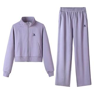 Camel sports suit women's 25 autumn new cotton casual jacket trousers stand collar sweatshirt sportswear two-piece set