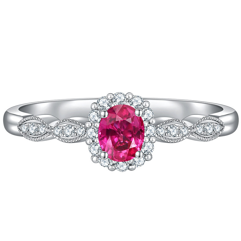 Enzo 18K gold ruby diamond ring