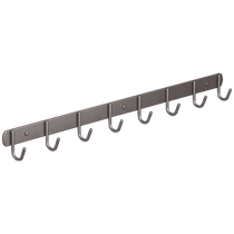 Gun gray space aluminum kitchen hook rack without punching kitchen storage rack spatula spoon wall hanging storage row hook