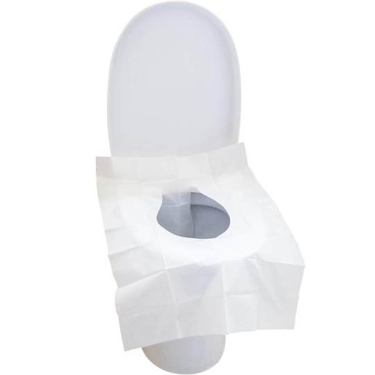 Einweg-Toilettensitz mit spülbarer und wasserlöslicher Verdickung