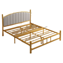 Guidian iron bed single double modern simple soft package apartment soft bed 1 2 meters 1 5 meters rental room iron bed