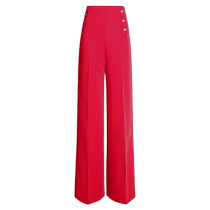Danbaoluo modern dance pants womens wide-leg pants Latin dance high-waist dance pants national standard dance red pants social dance