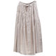 Mid-length A-line ethnic style pleated skirt