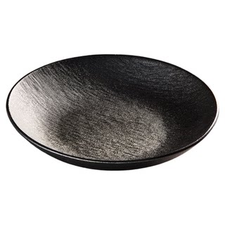 高级感白色盘子家用菜盘2025新款日式釉下彩碗碟餐具黑色好看餐盘