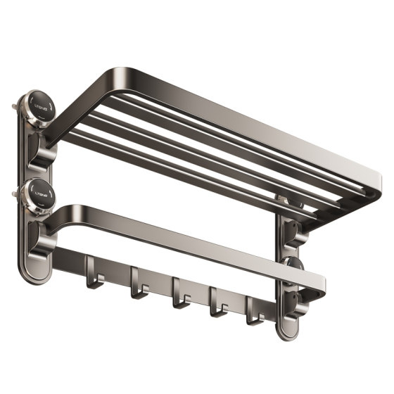 Suction cup towel rack