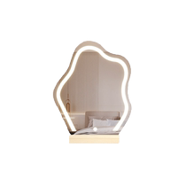 Cloud Duo Intelligent Led Makeup Mirror Leaning Against Wall With Base Bedroom Dresser Mirror With Lamp Luminous Profiled Comb Cosmetic Mirror