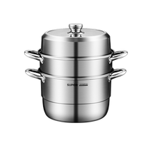 Supor 304 stainless steel thickened 3-layer steamer household three-layer cooking stove universal European style multi-purpose large capacity