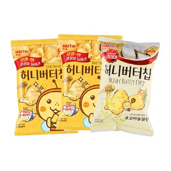 Korean haitai honey butter potato chips 60g 3 packs