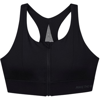 Keep front zipper easy to put on and take off high-impact sports bra