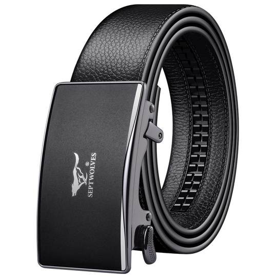 SEPTWOLVES inner buckle genuine business casual belt