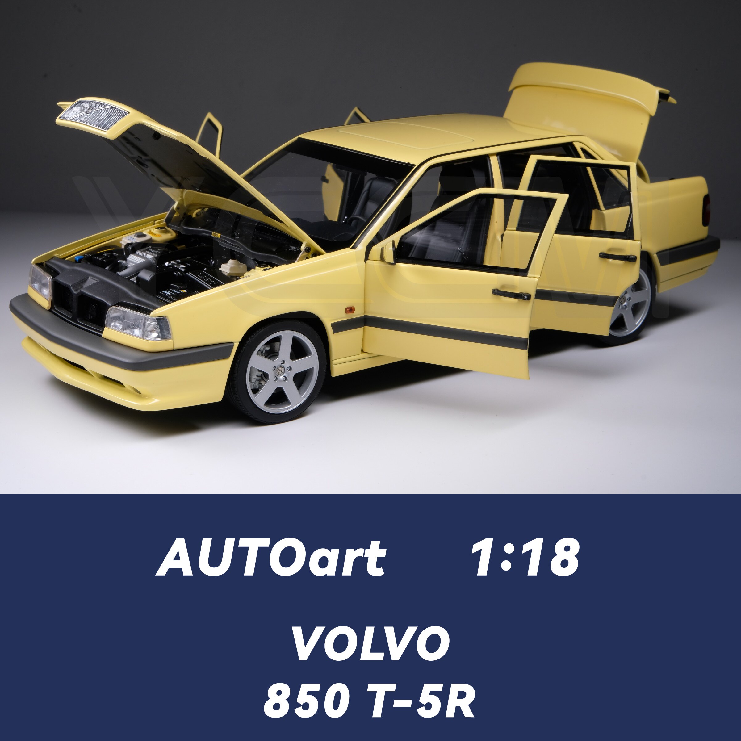 จำหน่ายหมดแล้ว โมเดลรถโลหะสเกล 1:18 รุ่น Autoart Ocho Volvo 850 T-5R แบบเต็มคัน