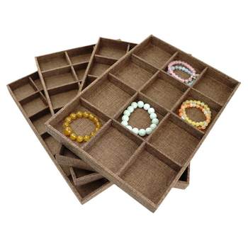 Coffee linen tray wholesale retro jewelry storage