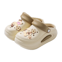 Lidani parent-child hole shoes womens 2024 new summer non-slip thick sole increased beach slippers 5305