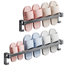 Cabei slipper rack without punching holes bathroom storage hanging rack bathroom towel rack drain rack behind the toilet door