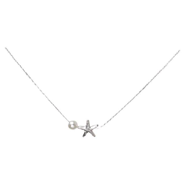Simple starfish pearl necklace exquisite star accessories