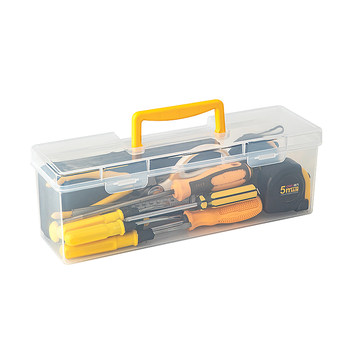 Household hardware tools transparent long handheld storage box