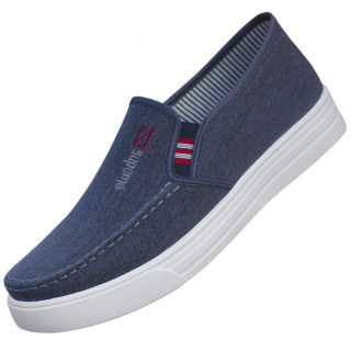 2025秋冬帆布老北京布鞋男棉鞋休闲平底加绒加厚保暖一脚蹬懒人鞋