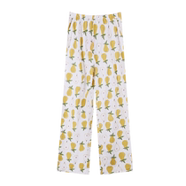 Catman pure cotton pajamas womens trousers summer thin antibacterial cotton silk large size walking trousers can be worn outside loose home trousers