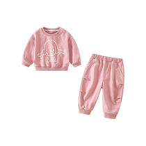 Girls sweatshirt suit autumn 2024 new style childrens fashionable baby clothes baby two-piece set spring and autumn trend