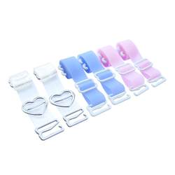 4 pairs of transparent invisible shoulder straps, non-slip, seamless, one-line neck bra accessories, exposed bra with frosted invisible straps