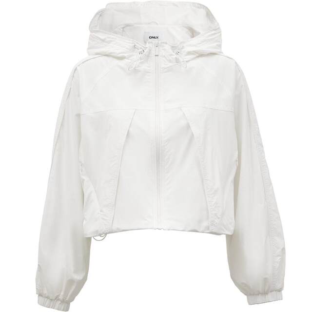 Autumn and winter casual fashion UPF50+ sunscreen drawstring hooded white coat for women