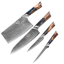 (Self-operated) Sanbonsheng Japanese kitchen knife household Damascus steel steak cutting high-end chefs knife slicing meat