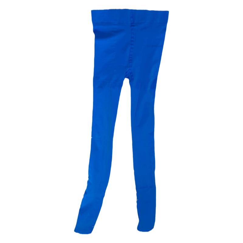 Spring and Autumn Solid Color Personalized Bright Blue Velvet Pantyhose