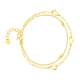 Mother's Day gift Zhou Taisheng gold bracelet women's gold 5G double-layer gourd small gold beads O-shaped chain double-layer hand ornaments