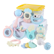 Baby hand rattle teether set 0-1 year old baby girl 3-6-7-8 months newborn boy educational toy