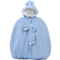 Baby autumn and winter thickened cloak baby child outdoor windproof clothing shawl cloak baby windproof quilt cartoon