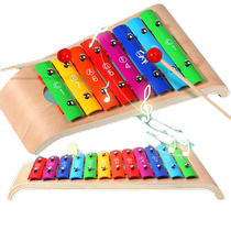 Infants and young children wooden eight-tone percussion educational toy 8 months old baby percussion early education music toy 1-2 years old 3