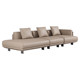 PAULJOHN Villa Living Room Genuine Leather Braided Sofa