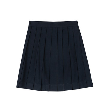 ໂຕກຽວ Shiki ຕົ້ນສະບັບຂອງແທ້ JK Uniform Pure Plain Pleated Skirt Grey Short Skirt Black Skirt Cyan Skirt