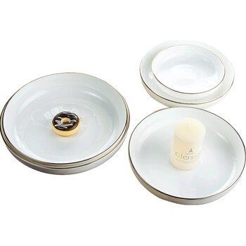 Ceramic plate bone porcelain soup plate deep plate
