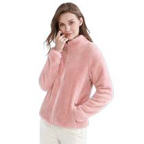 Camel Outdoor Coral Velvet Fleece Clothes Womens 2024 Spring and Autumn Thickened Warm Tops Home Clothes Cardigan Jackets Ins