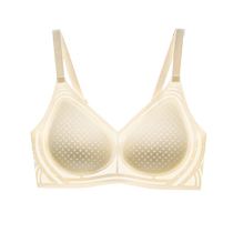 Seamless bra for women in summer thin large breasts small breasts push-up ice silk breathable side breasts beautiful back bra