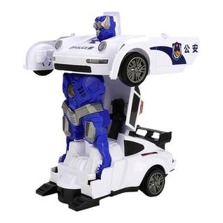 Children's electric stunt transformation car robot toy